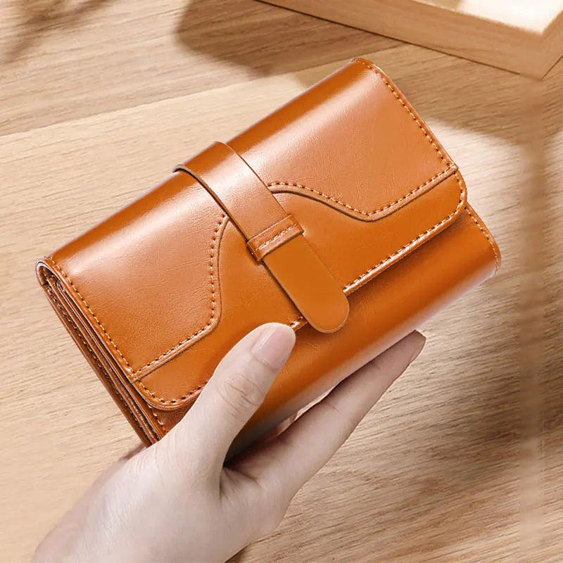 Leather Wallets Short Clutch