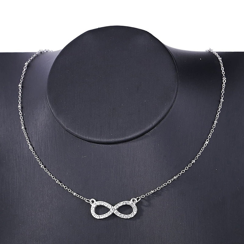 Infinity Love Silver Color Pendant Necklace