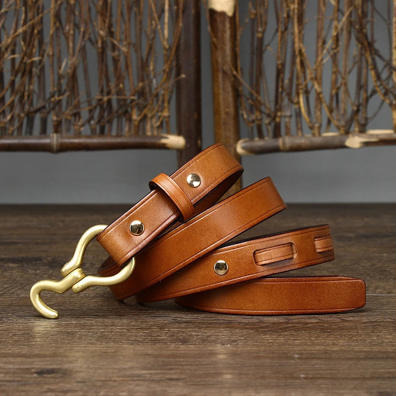 Thin Cowskin Real Genuine Leather Belts