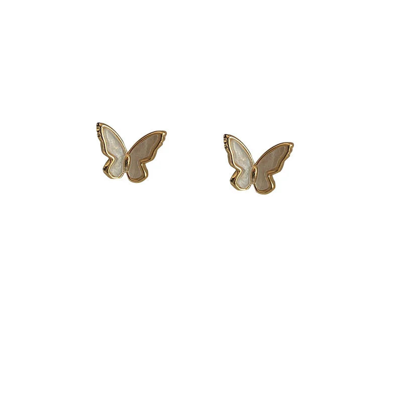 Korean Retro Acrylic Butterfly stud Earrings
