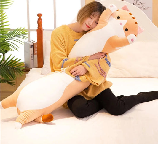 Kawaii Long Animal Cat Plush Toys Pillow