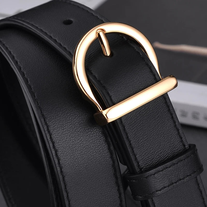 DINISITON Leather Thin Luxury Belts