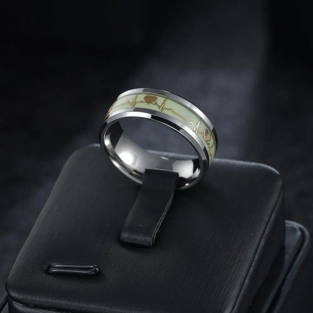 Luminous Mood ECG Carbon Fiber Rings