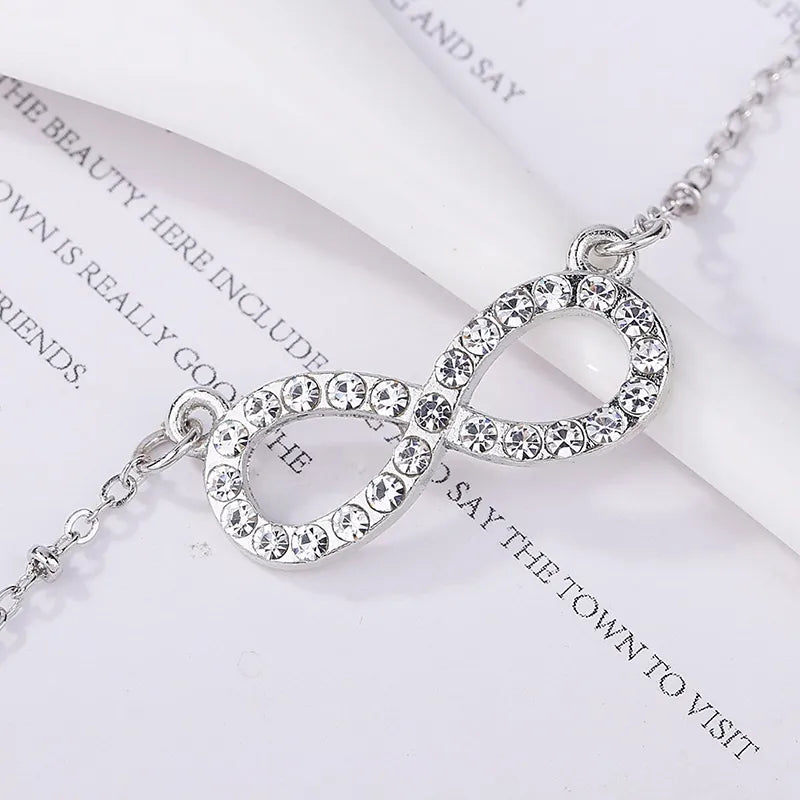 Infinity Love Silver Color Pendant Necklace