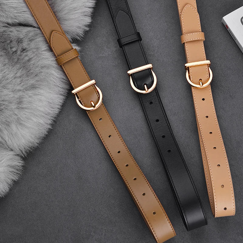 DINISITON Leather Thin Luxury Belts