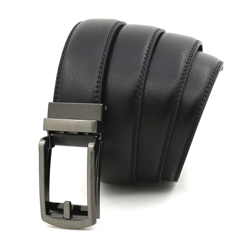 Genuine Leather Automatic Buckle Belt