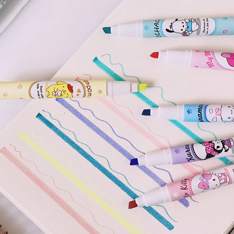 Kawaii Sanrio Hello Kitty Highlighter Pen Set