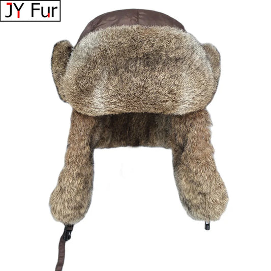 Real fur Outdoor Windproof Bomber Hats