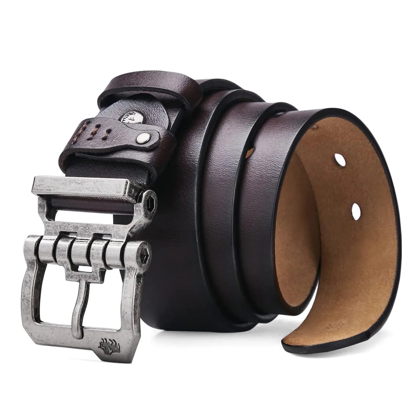 BISON Leather Strap Pin Buckle Belts