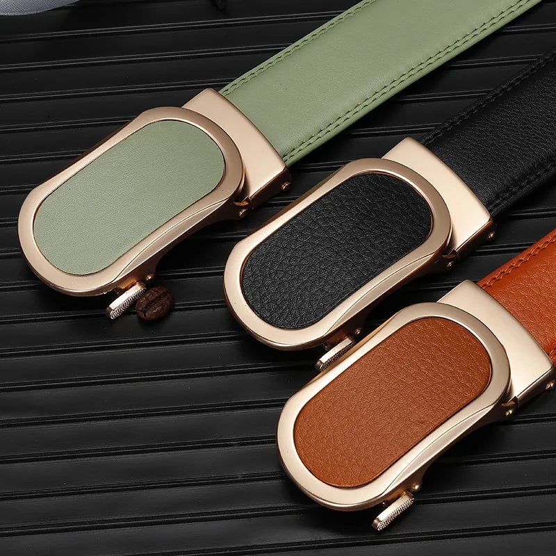 Automatic Buckle Leather Belts