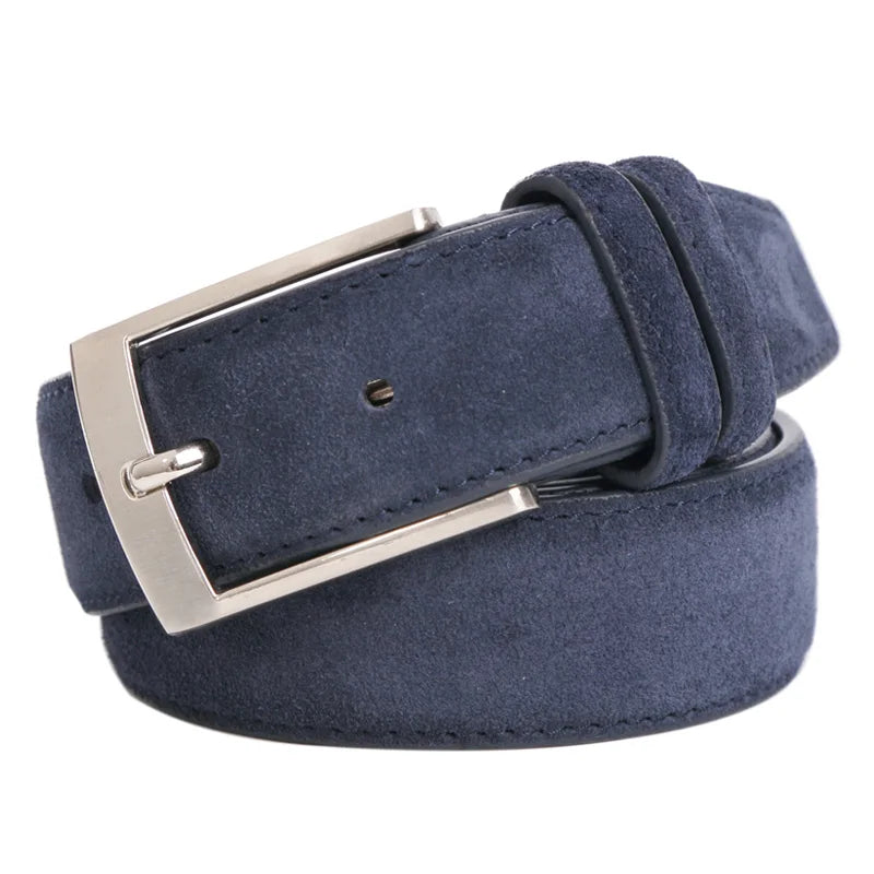 Suede Leather Pin Buckle Luxury Belts