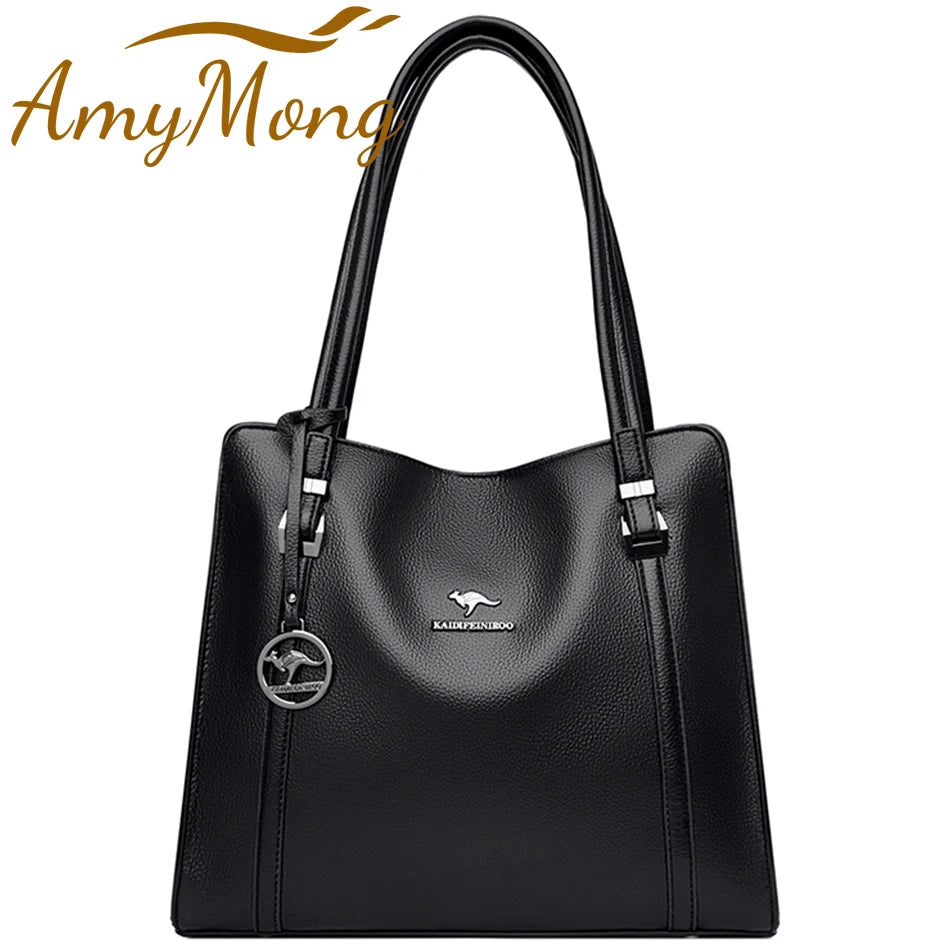 Luxury Leather Shoulder Tote Bag