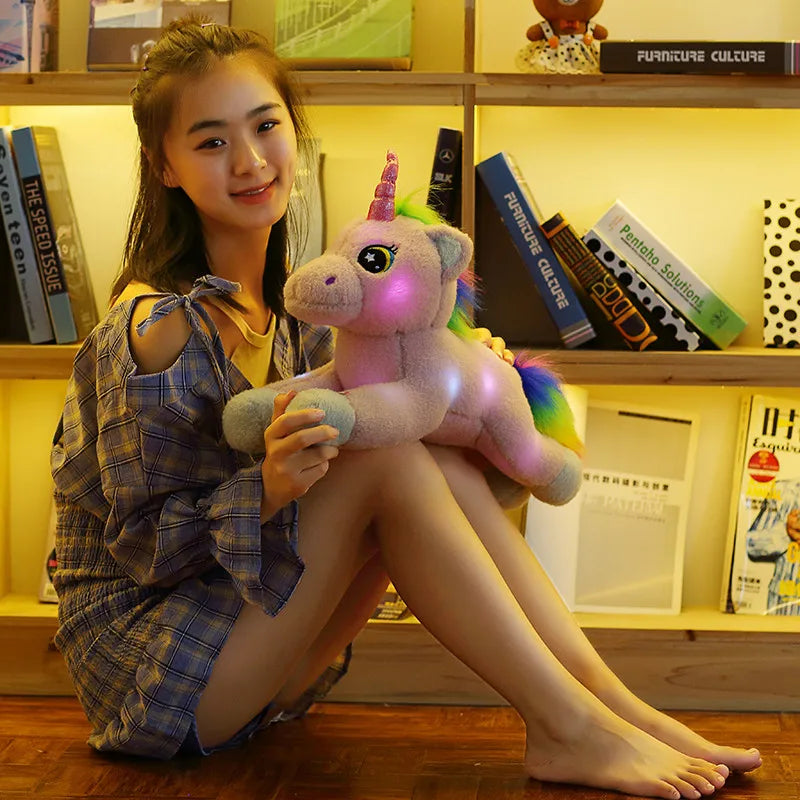 Kawaii Glow Led Light Unicorn Plush Toy