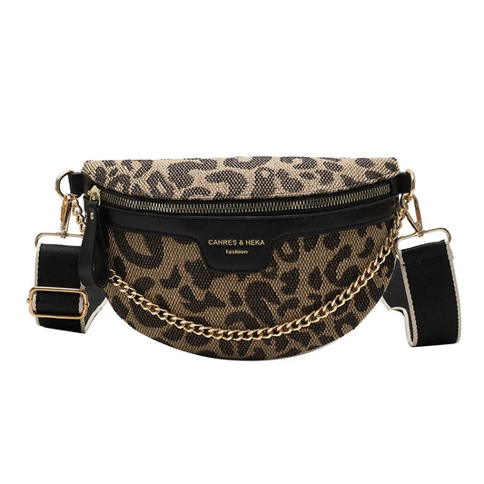 Leopard  Small Chain Fanny Packs