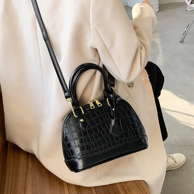 Luxury Stone Pattern Top Handle Bags