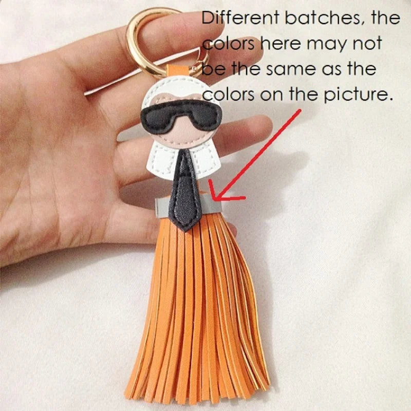 PU Leather Tassel Keychain