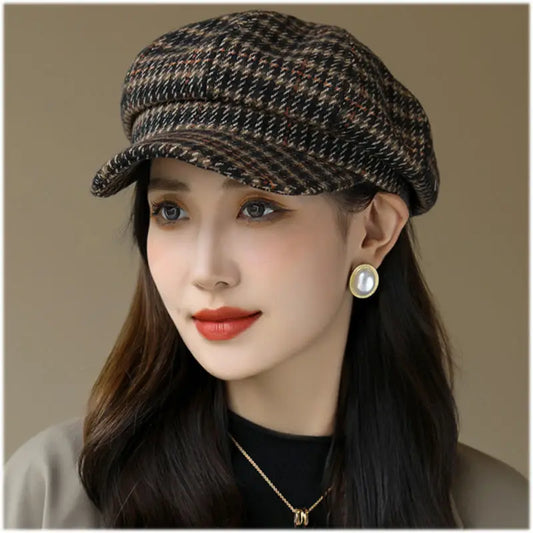 Octagonal Korean Version Beret Cap