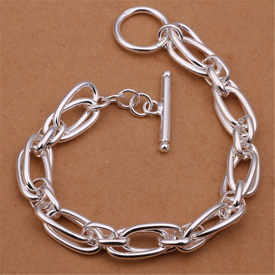 Thick Chain 925 Sterling Silver Bracelets