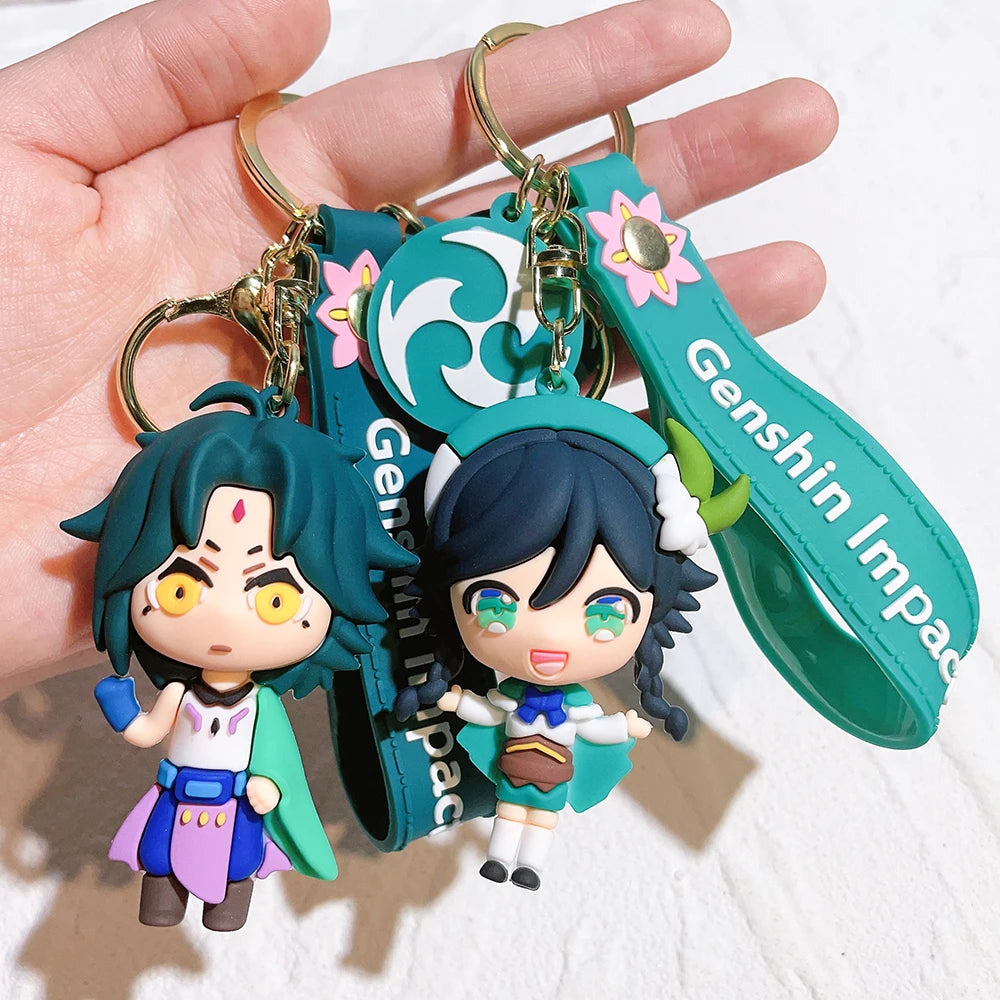 Genshin Impact Figure Model Keychain Kawaii