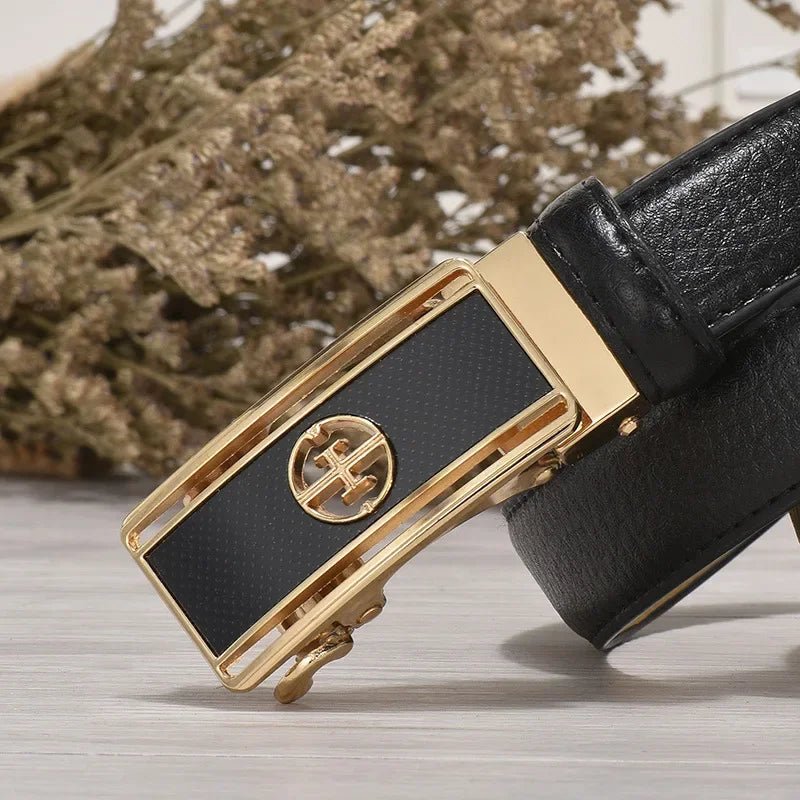 Luxury Designer Brand Leather Buckle Belts