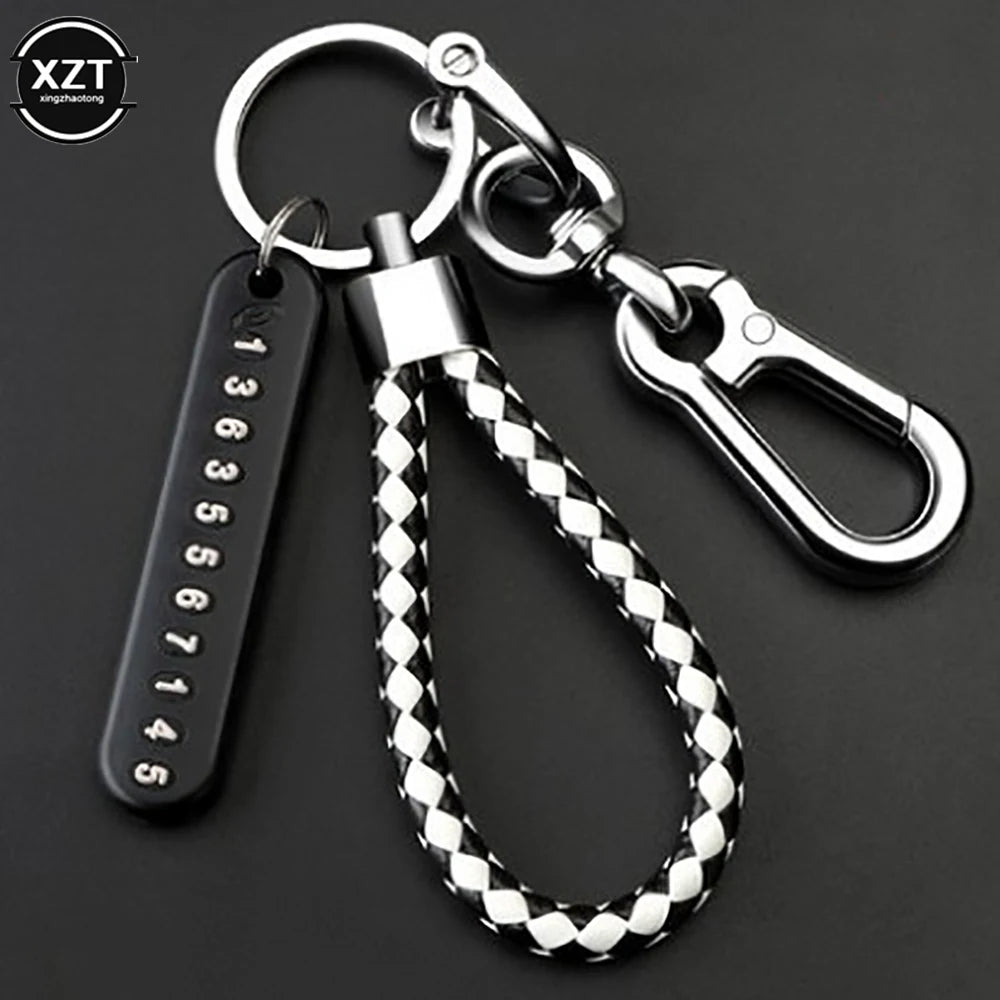 Anti-Lost Car Key Pendant Split Rings Keychain