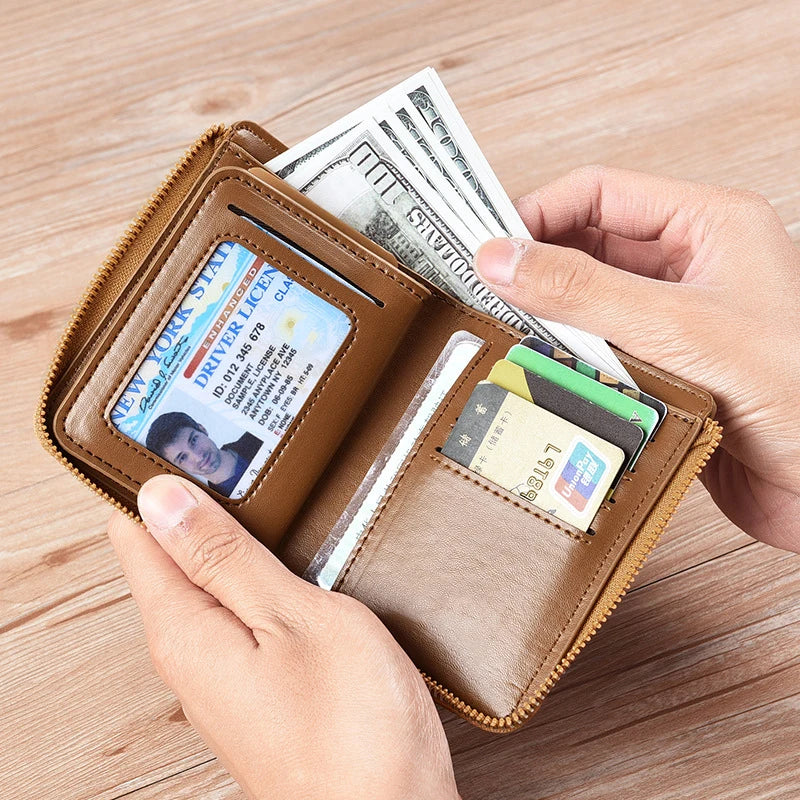 Leather Business Card Holder Wallet