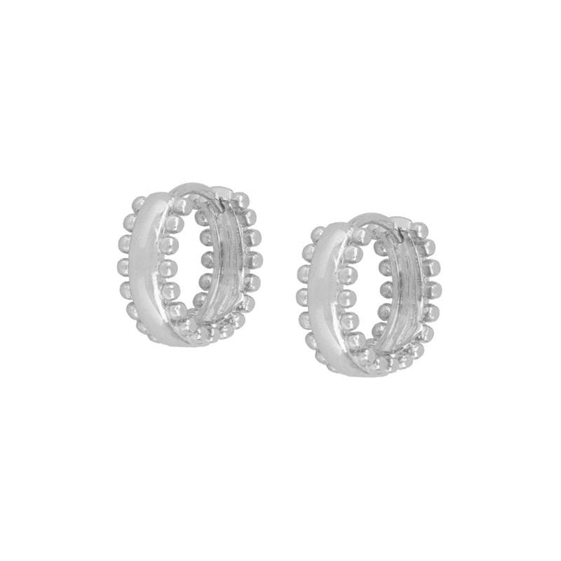 Boho Zircon Clip Stud Hoop Earrings