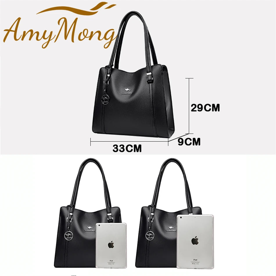 Luxury Leather Shoulder Tote Bag