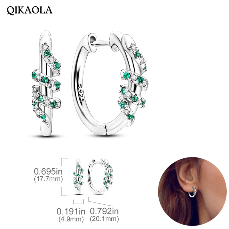 925  Silver Charm Double Earrings