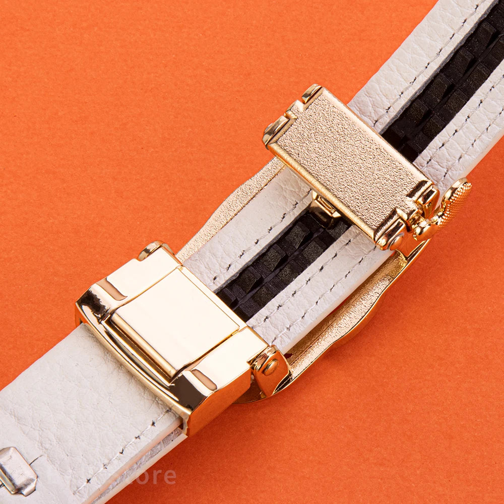 Luxury Cowhide Leather Pin Buckle Belts