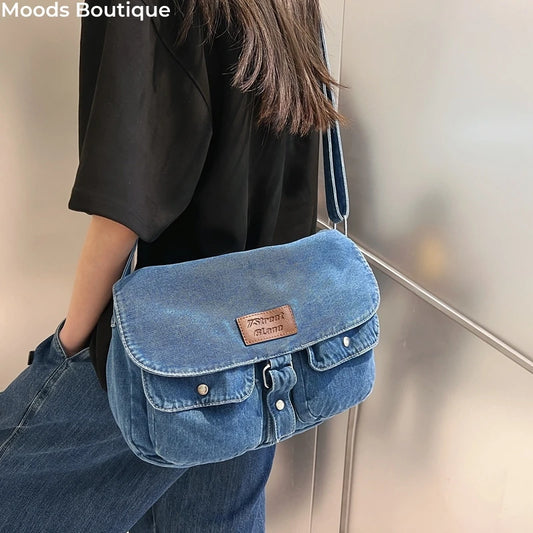 Denim Hobo Crossbody Bags