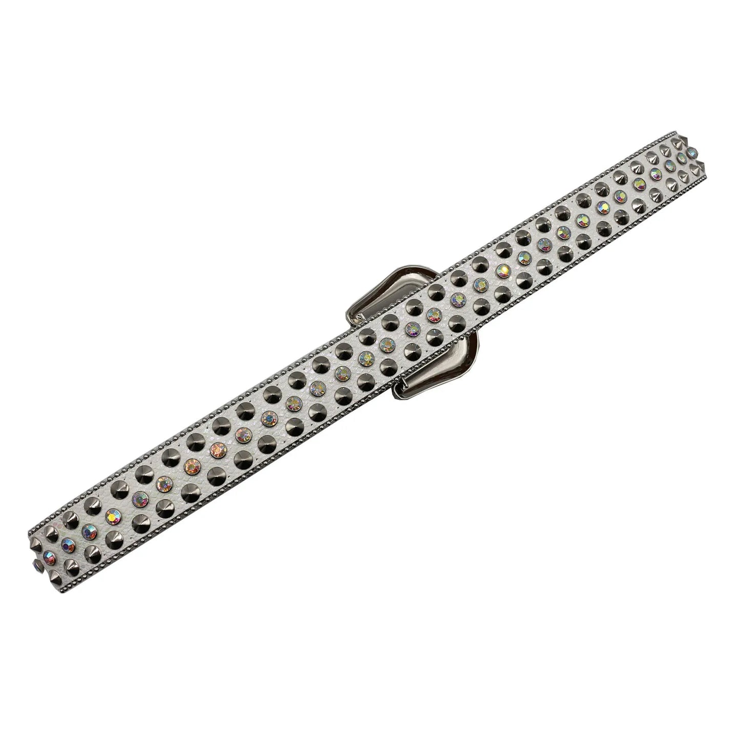 Diamond Rhinestone Studded Pin Buckle Belt