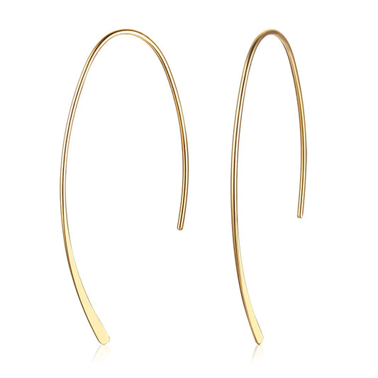 Stainless Steel Minimalist Geometric Hoop Earrings