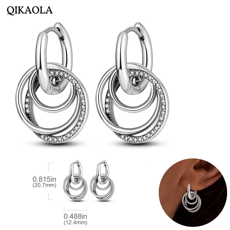 925  Silver Charm Double Earrings