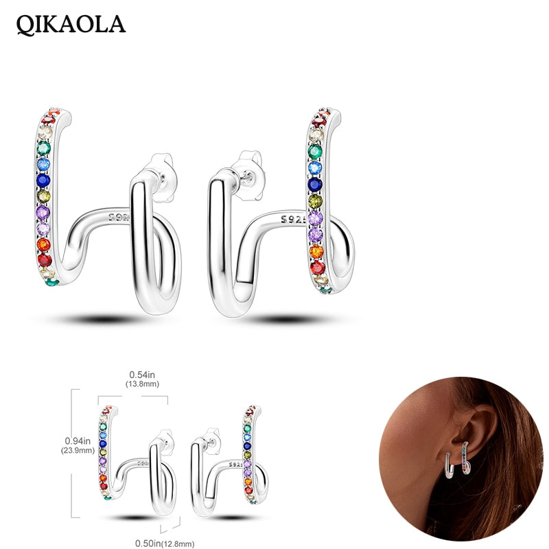 925  Silver Charm Double Earrings