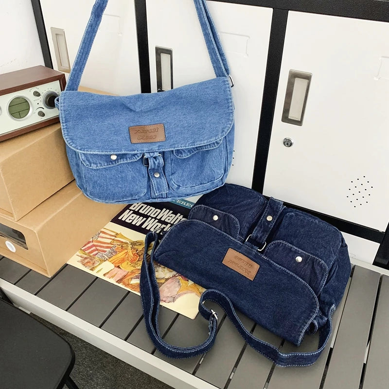 Denim Hobo Crossbody Bags