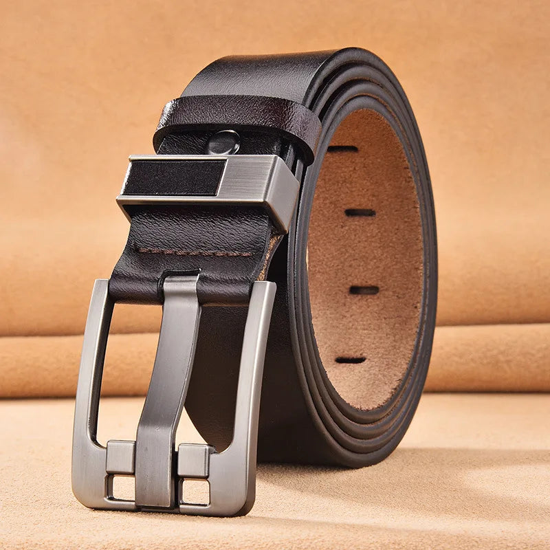 Pin Buckle Luxury Designer Cowskin Belts