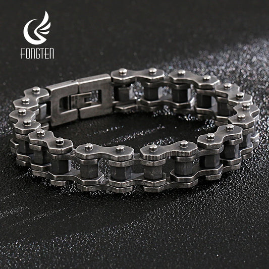 Stainless Steel Bicycle Motorcycle Chain Bracelet