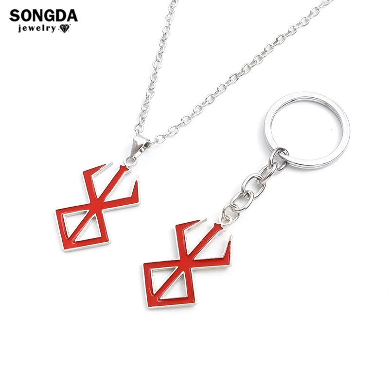 Japan Game Anime Red Enamel Key Chains