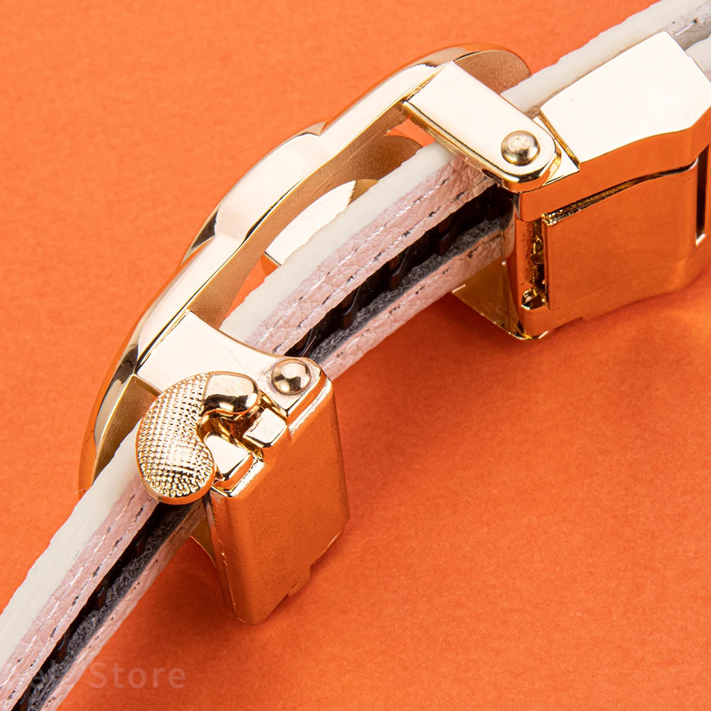 Luxury Cowhide Leather Pin Buckle Belts