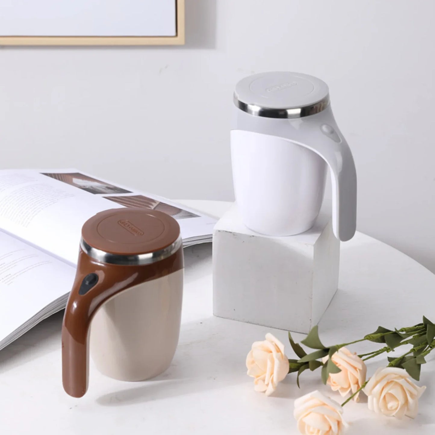 380mL Self Stirring Mug with Lid Automatic  Stirring Coffee Cup