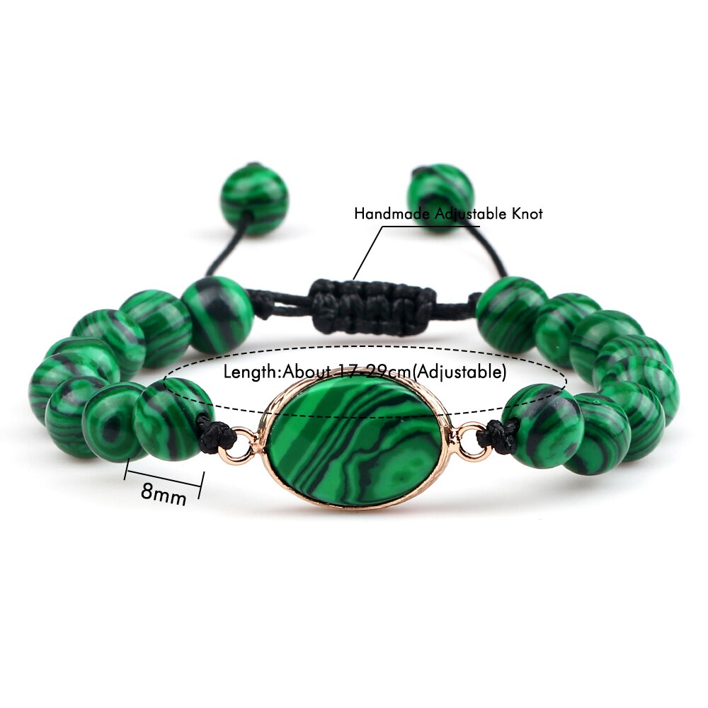 Beaded Charm Green Stone Bangles