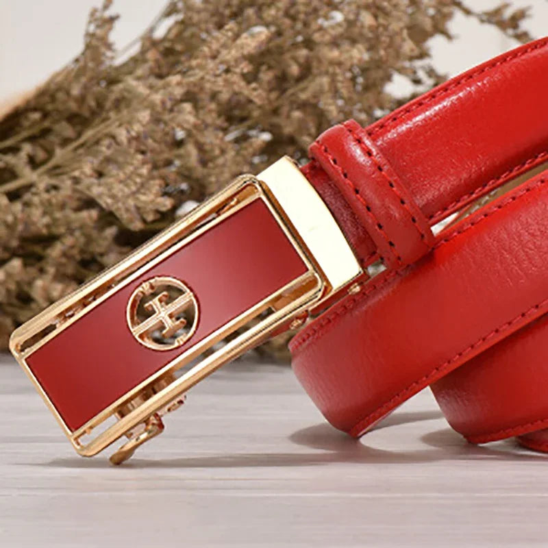 Luxury Designer Brand Leather Buckle Belts