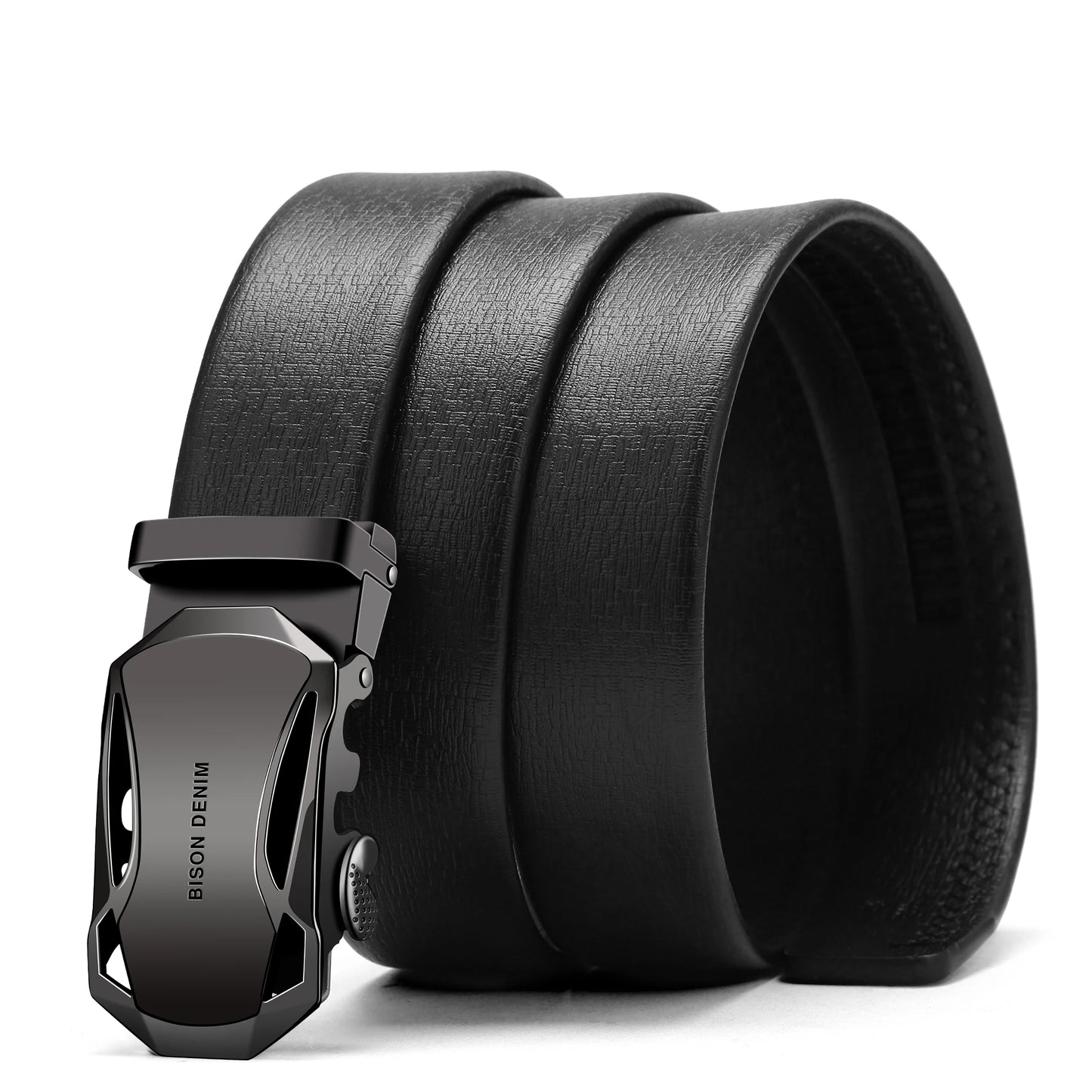 BISON Leather Automatic Buckle Belts