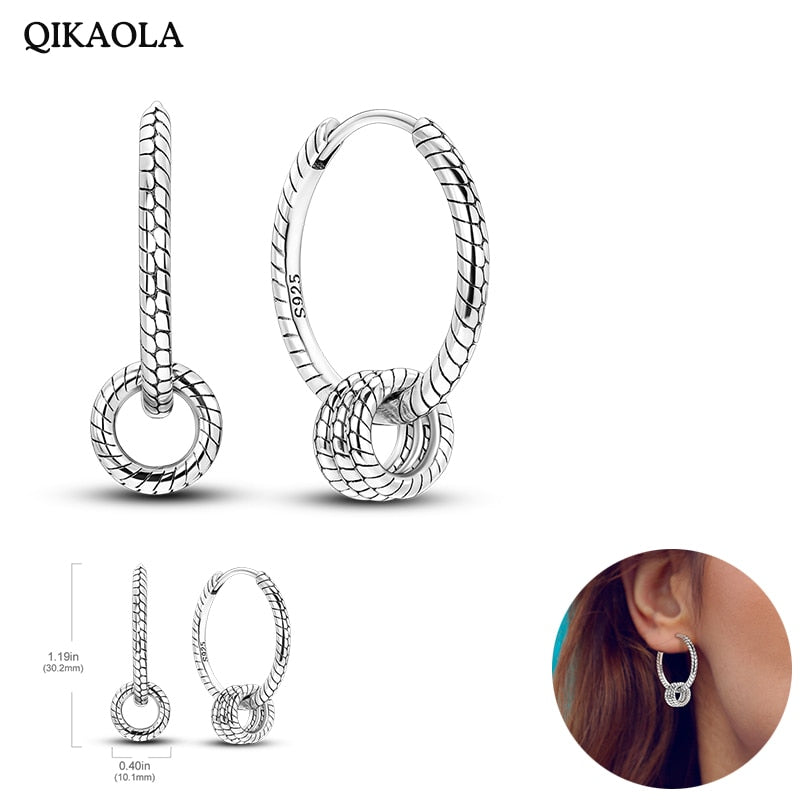 925  Silver Charm Double Earrings