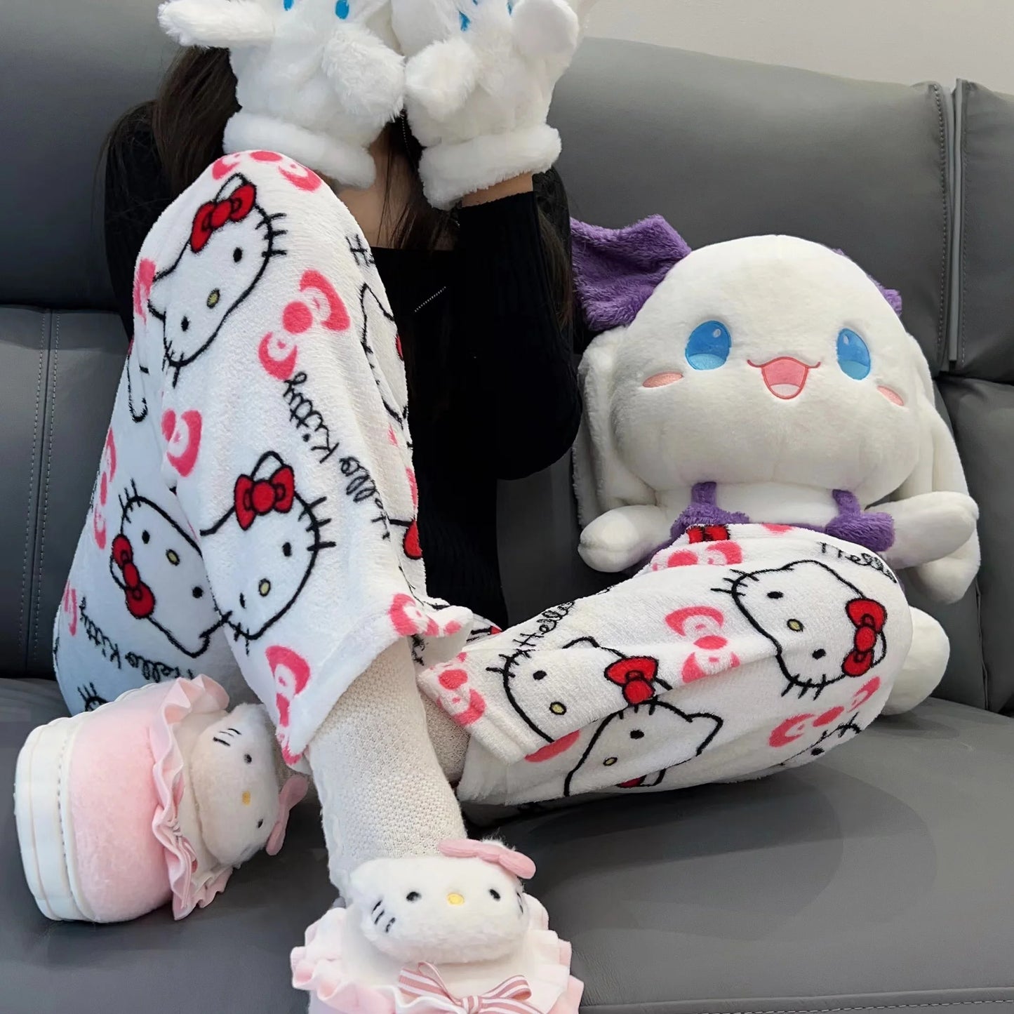 Sanrio Cartoon Pajamas Anime Hello Kitty