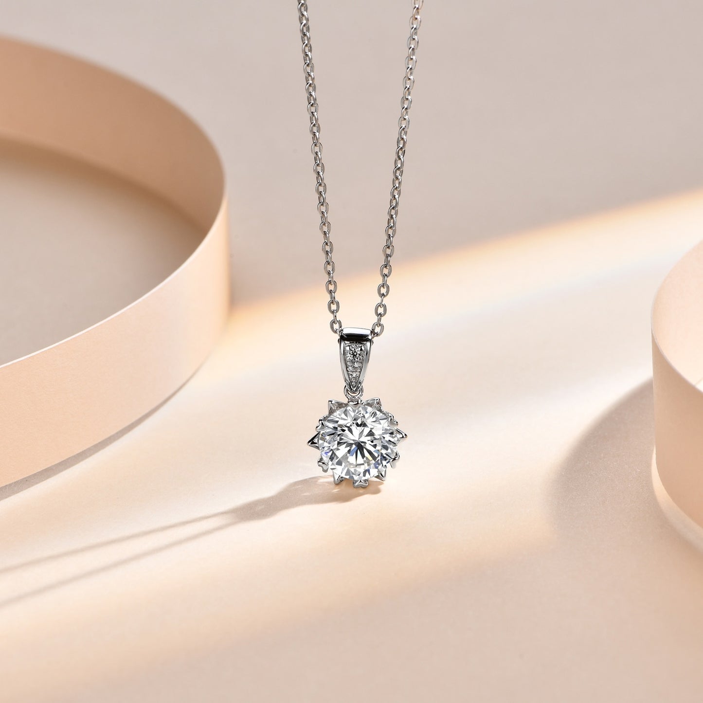 Moissanite Necklace Silver 925