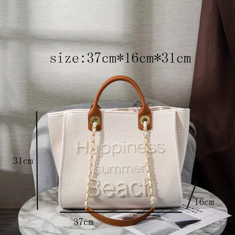 luxury designer brand canvas tote bags