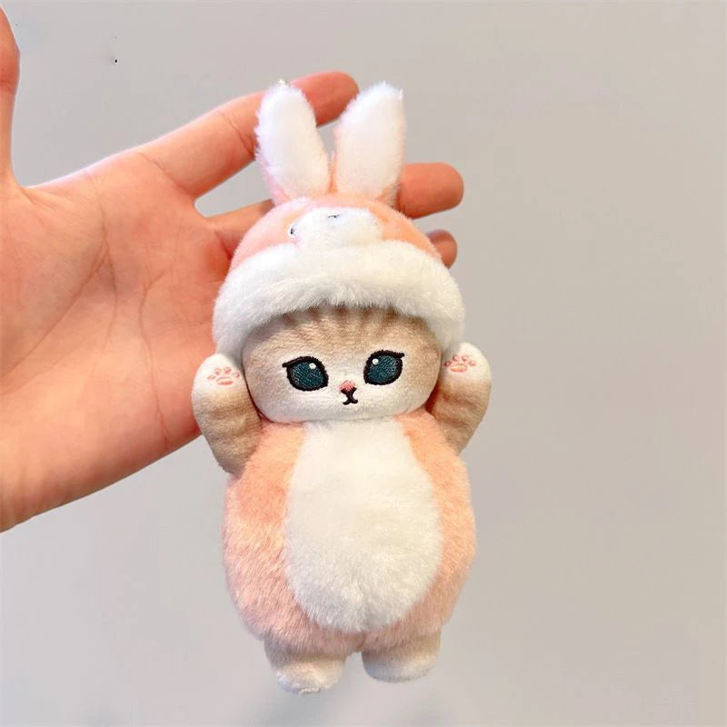 Plush Cat Doll Stuffed Cow Cat Cute Keyrings