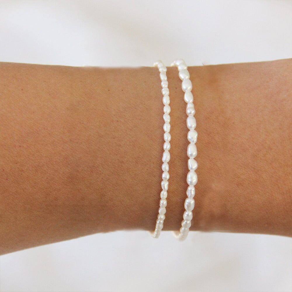 Imitation Pearl Bracelet Oval Stainless Steel